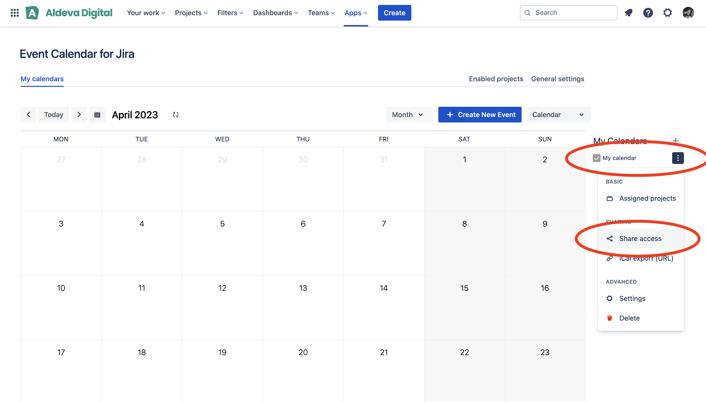 How To Share Your Calendar With Others ALDEVA Digital