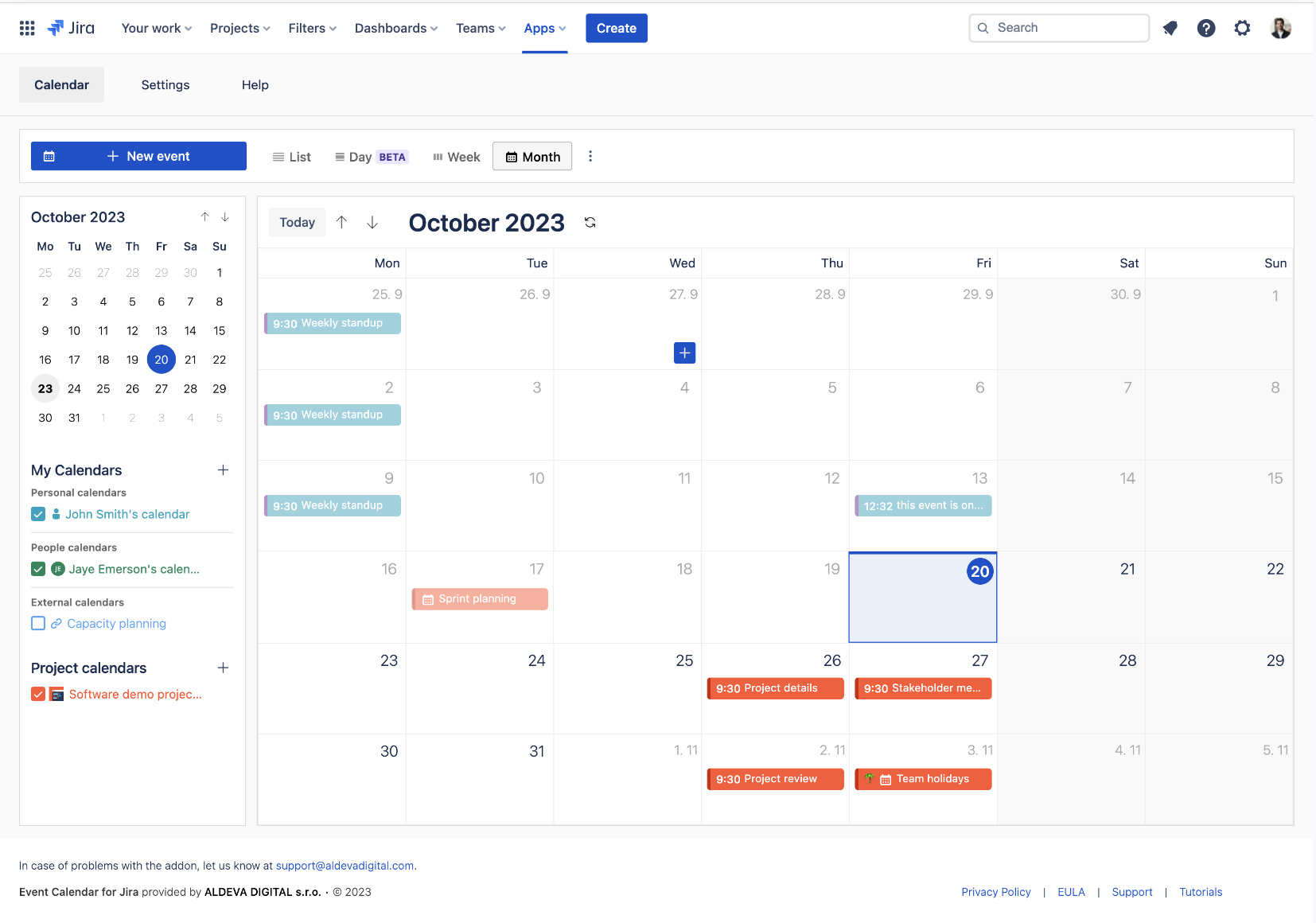 getting-started-with-event-calendar-for-jira-aldeva-digital