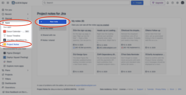 How to create a note | ALDEVA Digital